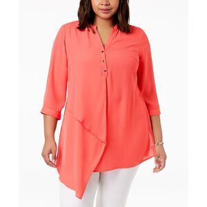 NY Collection Plus Size Asymmetrical Top